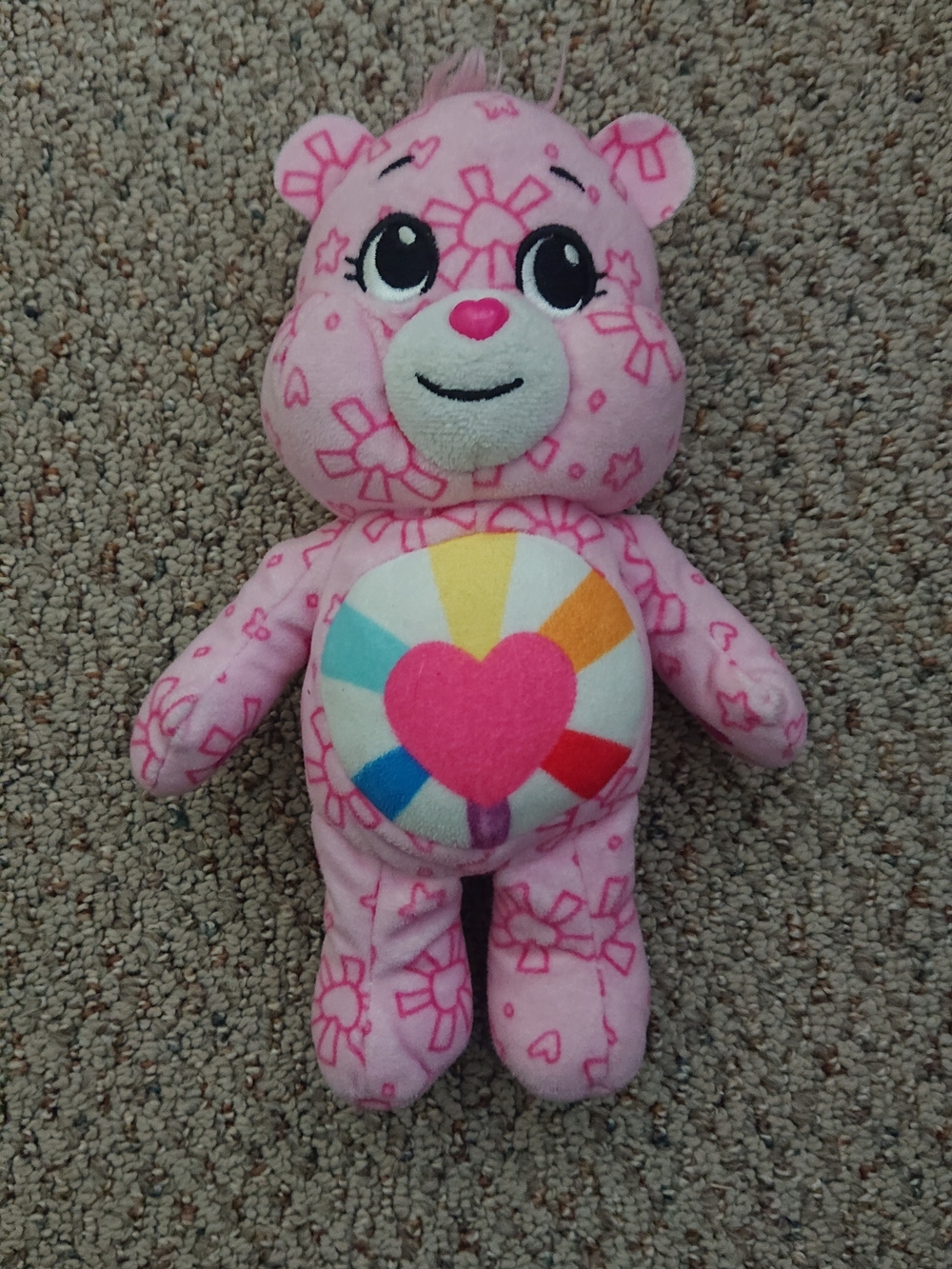 2024 Care Bears - Pink Hopeful Heart Bear Plush by Basic Fun - Unlock The Magic